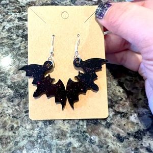Halloween Bat Dangle Earrings